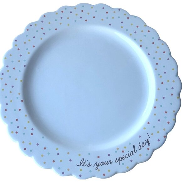 Two's Company It's Your Special Day Dessert Plate Birthday Set 8" Diameter BOXED - Picture 1 of 11